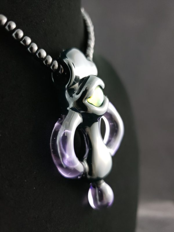 Glass Alien Creature Pendant right side view 42