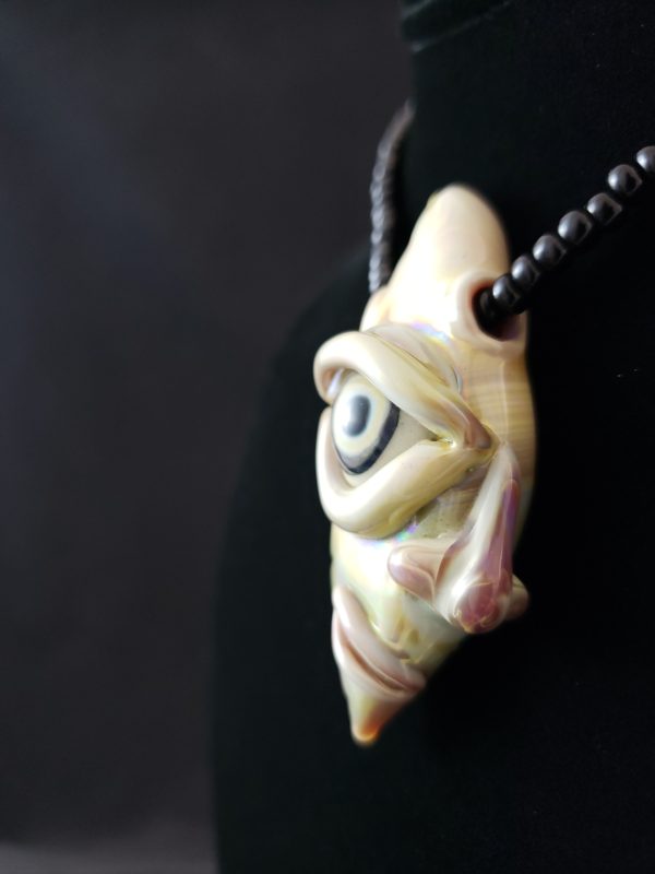 Glass Creature Face Pendant left side view