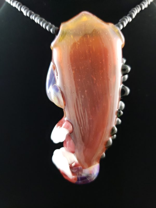 Glass Creature Pendant tongue pill teeth back view