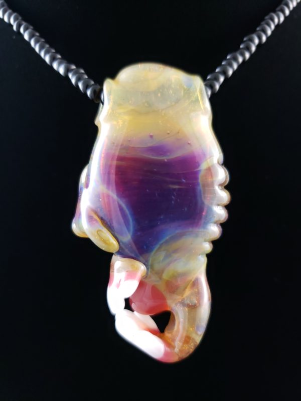 Glass Creature Pendant tongue pill teeth back view 5