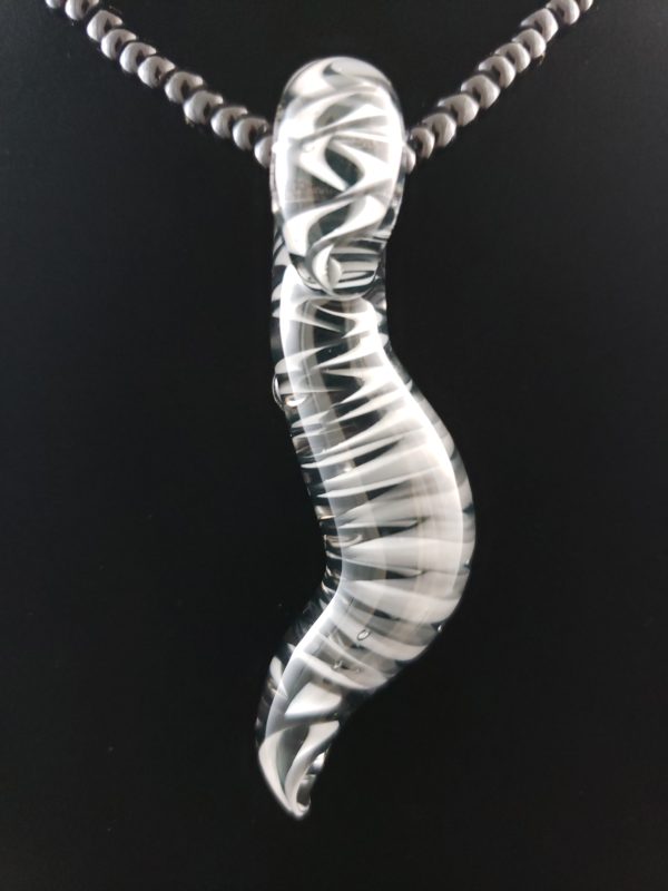 Glass Sea Creature Tentacle Pendant back view 37