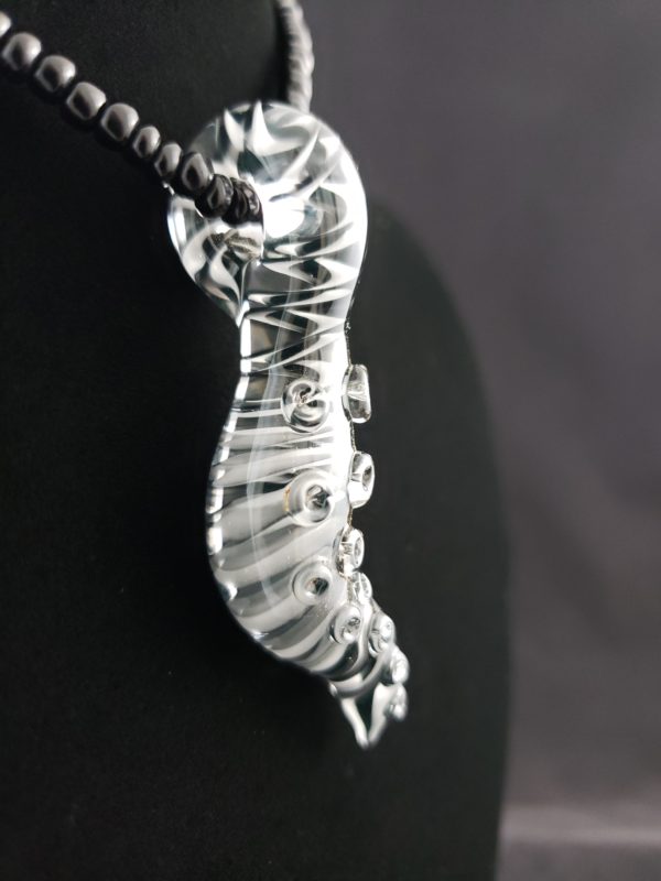 Glass Sea Creature Tentacle Pendant right side view 37