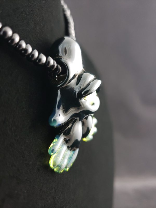 Glass Alien Creature Pendant right side view 46