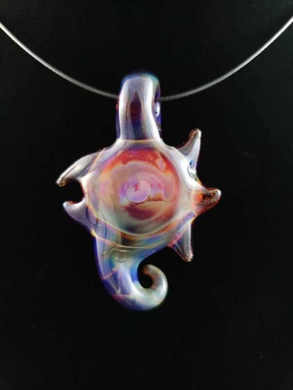 Glass Sea Creature Pendant back 137