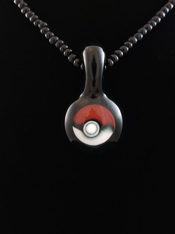 Glass Pokemon Ball Pendant